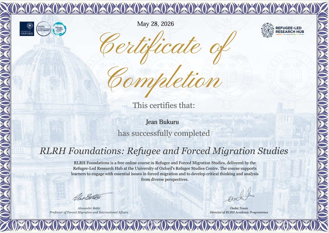 University of Oxford Certificate