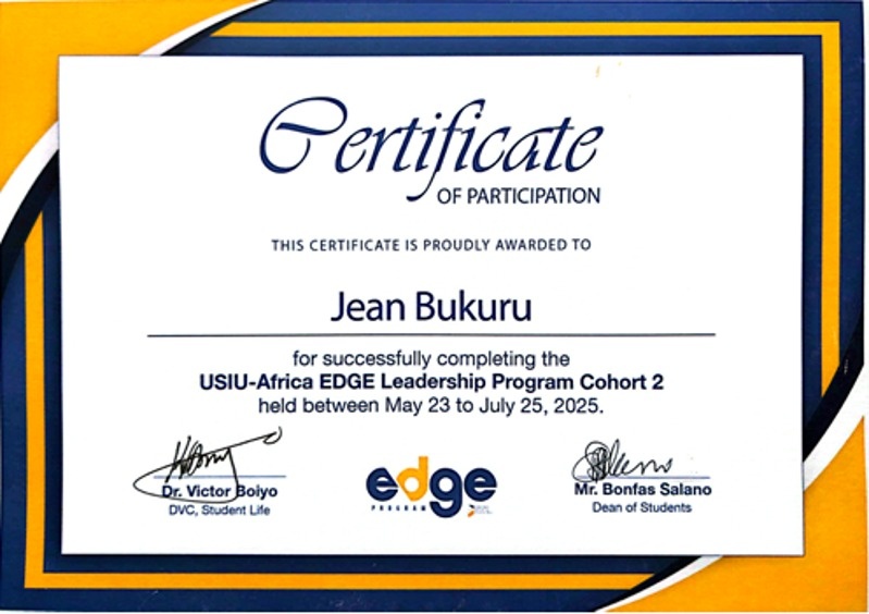 EDGE Leadership Program Certificate
